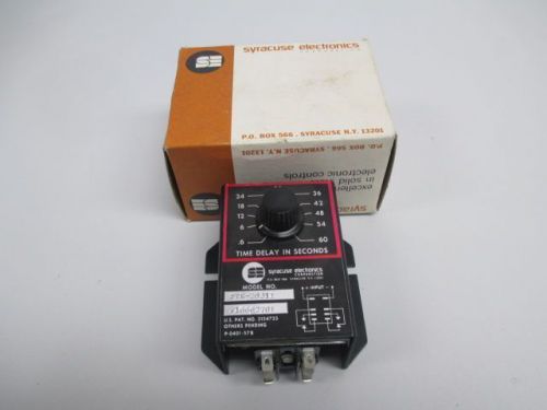 New syracuse electronics str-20311 0.6-60 time delay in seconds timer d233825 for sale