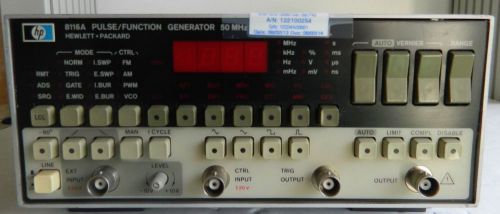 HP 8116A PULSE/FUNCTION GENERATOR 50 MHZ, CALIBRATED AND 90 DAY WARRANTY