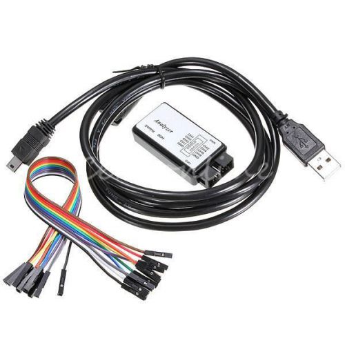New USB Logic Analyzer Device Cable Set 8CH 24M 24MHz Test for ARM FPGA