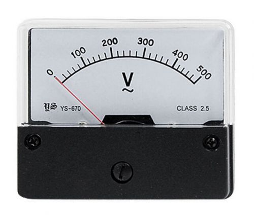 YS-670 AC 0-500V Analog Voltmeter Panel Meter Voltage Gauge