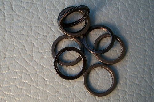 10 - switch nuts 15/32 x 32 black plated aluminum round knurled panel nuts for sale