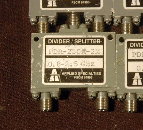 APPLIED SPECIALTIES DIVIDER / SPLITTER PDR-250A-2M 0.8-2.5GHZ USED WORKING