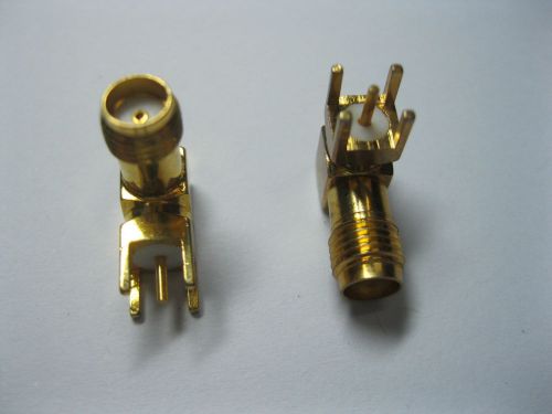 10 pcs sma rf female board mount coaxial connector 90&#039; for sale