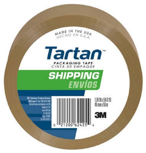 3M Tartan, 1.88&#034; x 54.6 YD, Tan Package Sealing Tape 3710T