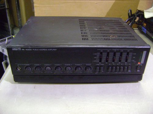 Inter-m pa-4000 6ch 120w public address amplifier pa amp 70v eq chime siren for sale