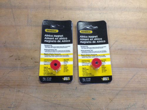 General 374B 10-Pound Pull, Pot Type Magnets, Lot Of 2, USA Made, New