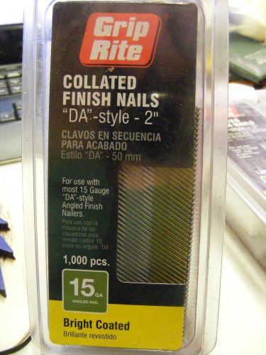 Grip rite  15 gauge angled finish nails 2&#034; da style 34 degree for sale