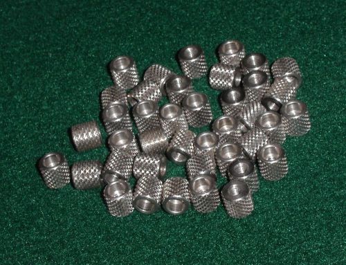 Qty. 40 Stainless Steel Knurled Thumb Nuts/ Molded In Threaded Inserts 8 - 32