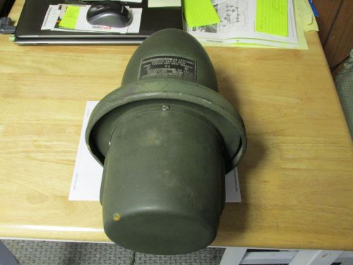 federal sign and signal corp. siren, 24 volt model wgw green army siren, working