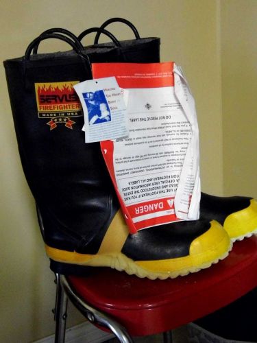 NWT 1996 Servus Firefighter Steel Toe Boots with Manual size 15.5 medium