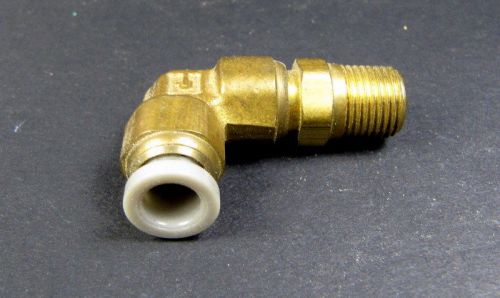 Parker, Prestolok, Push to Connect, 1/4&#034; Tube to 1/8 NPT, Elbow, Brass, USA