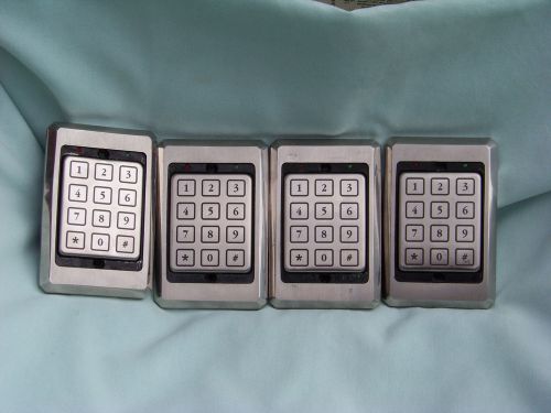 Qty 4)  essex ktp-163-sn-8 bit word stainless steel access control keypad for sale