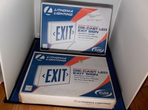 New lithonia lighting brushed face die cast led(l.e.d.)exit sign lqc 1 r for sale