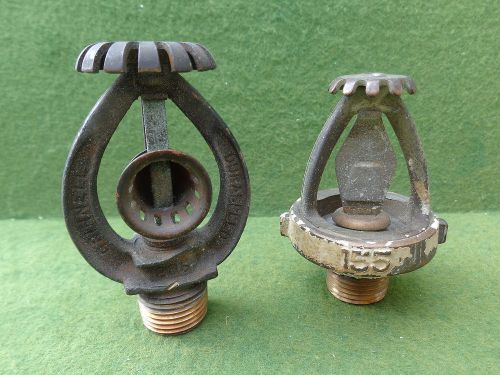 Antique grinnell brass fire sprinkler heads lot of 2 for sale