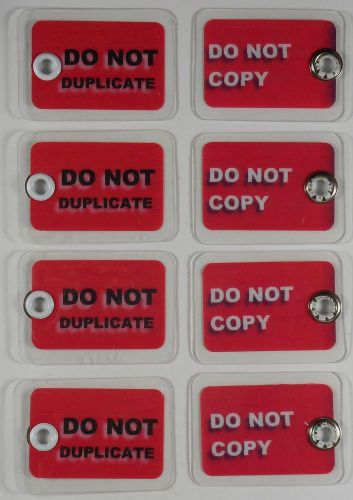 Security key tags, do not duplicate, do not copy - pack of 8 for sale