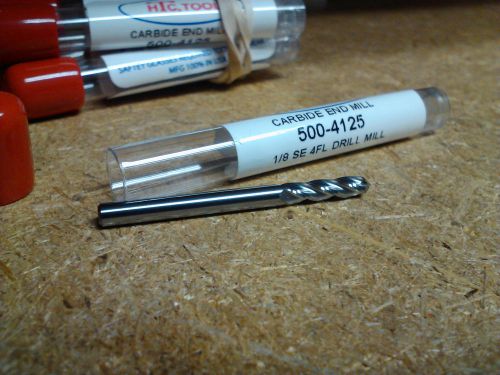 1/8&#034; 4 FLUTE 90 DEGREE POINT ANGLE CARBIDE DRILL MILL