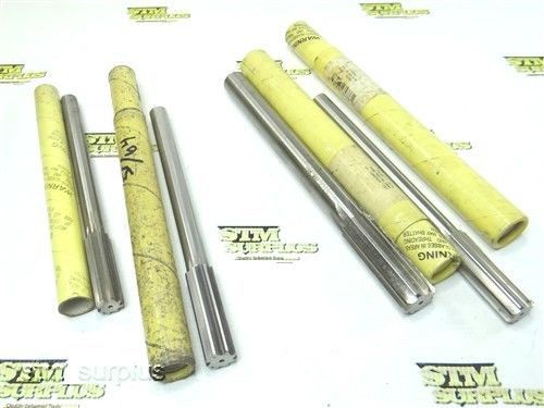 Nice lot of 4 hss l&amp;i straight shank reamers 23/32&#034; to 63/64&#034; for sale