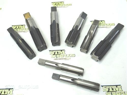 Nice lot of 8 hss hand taps 3/16&#034; -20 to 1-1/4&#034; -12nf union for sale