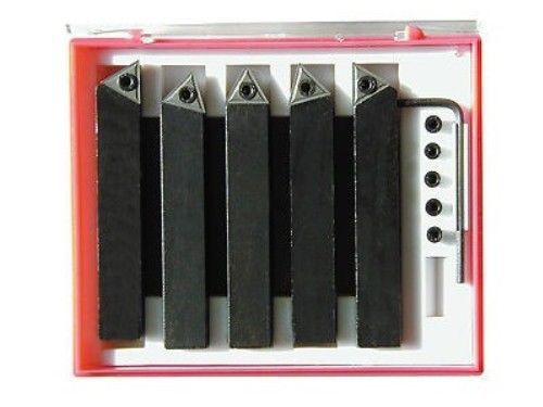 5 pc indexable carbide insert turning tool bit set 3/4&#034; for sale