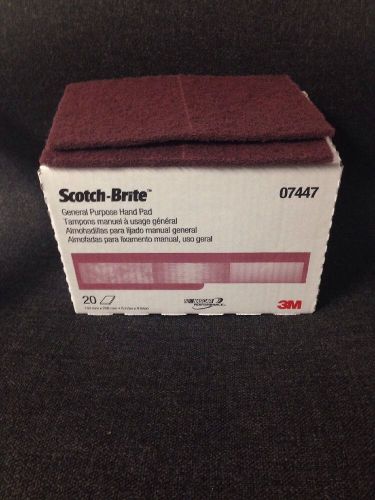 3M 7447/07447 Scotch Brite General Purpose Hand Sand Scuffing Maroon (5 pads)
