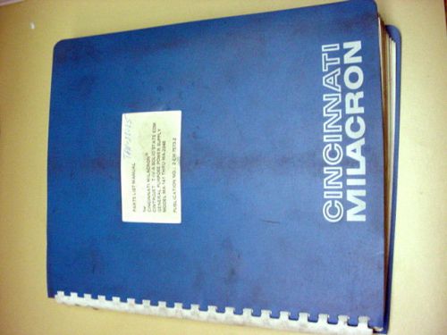 CINCINNATI MILACRON CINTROJET EDM MANUAL BOOK T-IV MA-141 TO MA-2246 2-EM-7573-2