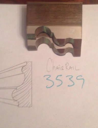 Lot 3539 Chair Rail  Moulding Weinig / WKW Corrugated Knives Shaper Moulder