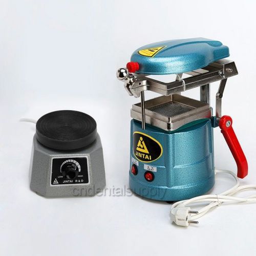 Dental lab equipment vacuum forming molding machine + round vibrator vibrating for sale