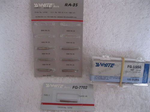 SS WHITE DENTAL BURRS - 3 SIZES