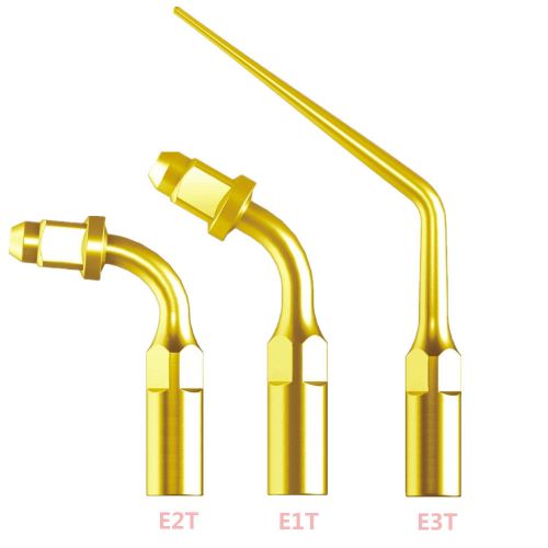 3pcs Dental Scaler Endo tip fit EMS &amp; Woodpecker Golden Color E1T E2T E3T