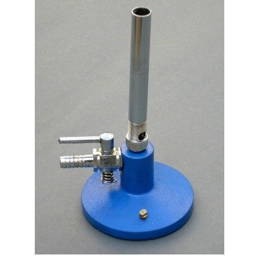 Bunsen burner with stop cock in blue base or heating &amp; cooling bunsen burners for sale