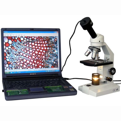 40x-800x student science compound microscope + usb digital camera for sale