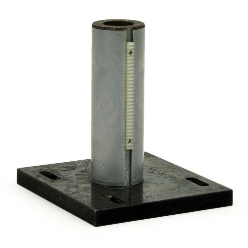 Optical support rod 1.5 in dia. w/ gear rack on 5 x 4 inch slotted base plate for sale