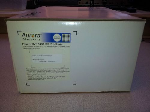 Aurora Discovery ChemLib 3456 well Black/Clear Plates, case of 40