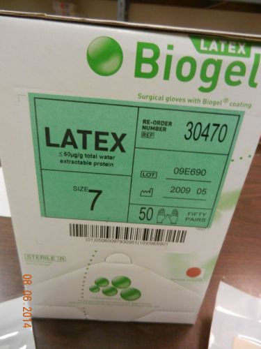 BioGel 30470 Surgical Sz 7 Latex Biogel Coat NEW  50prs
