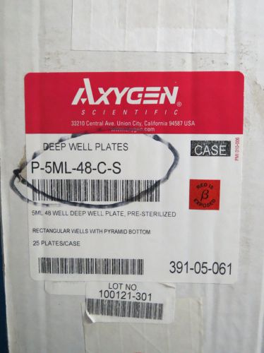 Case/25 Axygen 5.0mL Deep 48-Well x 5mL Assay Storage Microplates P-5ML-48-C-S
