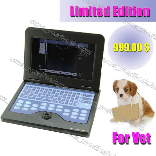 Brand New Veterinary Laptop Ultrasound Scanner with 6.5MHZ Rectal Probe+ CASE