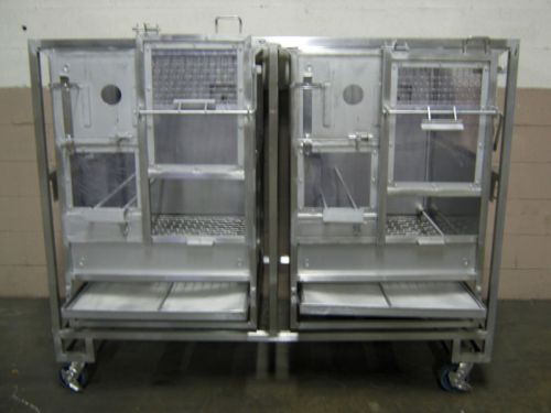 Medium Stainless Steel Veterinary Transport Cages! - (RT)