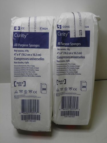 Covidien Curity - Nonwoven All-Purpose Gauze Sponges 4&#034; x4&#034; pack of 200 x 2