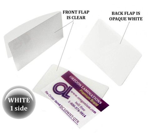 White/Clear Business Card Laminating Pouches 2-1/4 x 3-3/4 Qty 25 by LAM-IT-ALL