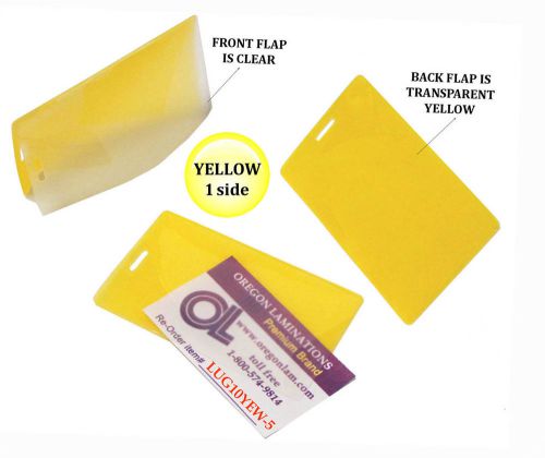Qty 500 yellow/clear luggage tag laminating pouches 2-1/2 x 4-1/4 by lam-it-all for sale