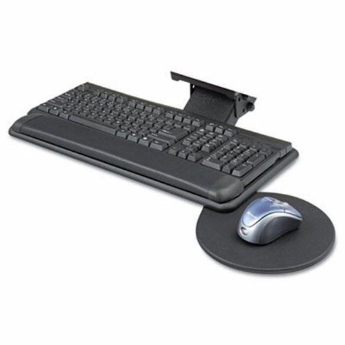 Safco Adjustable Keyboard Platform with Mouse Tray, Black (SAF2135BL)