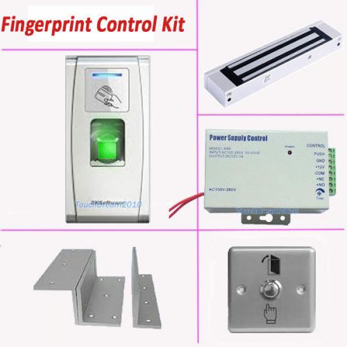 Outdoor fingerprint access control system magnetic lock+power supply+exit button for sale
