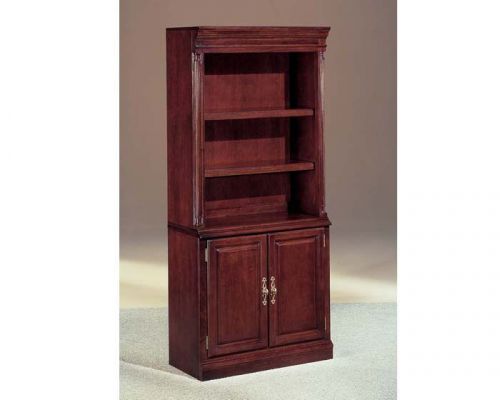 New Keswick Traditional Two-Door Office Cabinet with Bookcase