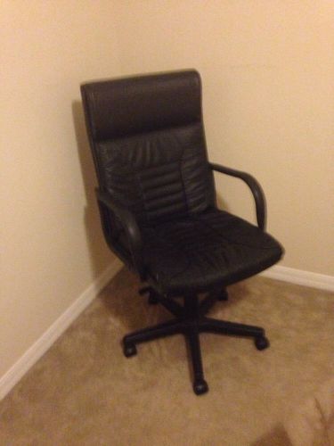 Executive leather budget chair black for sale