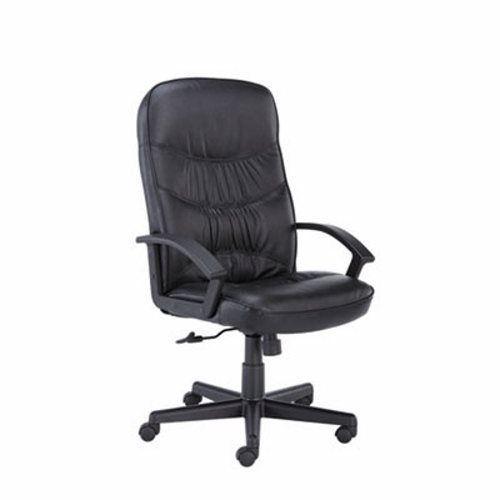Basyx vl641 leather high-back swivel/tilt chair, metal, black (bsxvl641st11) for sale