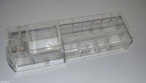 Clear Plastic Desktop organizer with built in pencil sharpeners