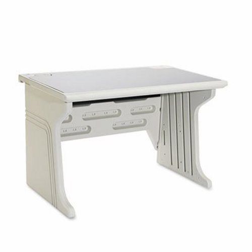 Iceberg aspira modular desk, resin, 34w x 28d x 30h, granite/platinum (ice92303) for sale