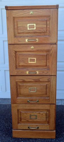4 Drawer Solid Oak File Cabinet  - Beautiful - Local Only - WA state  $285 or BO