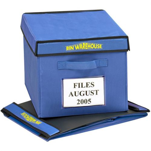 File Box Storage System - Folding Storage Totes - Set of 6