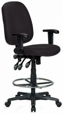 NEW, Harwick Ergonomic Drafting Chair (Model 6058BLK)  in Black Fabric